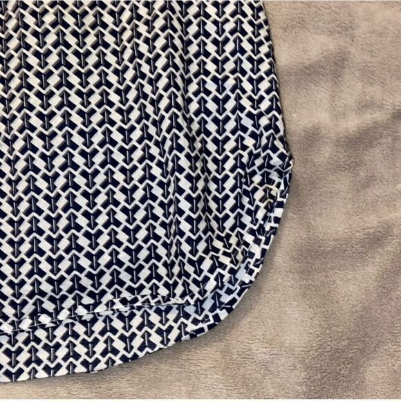 J Crew Embroidered Pri Ted Cotton Tank Top with Tie Tassel Size 00 - Picture 7 of 8